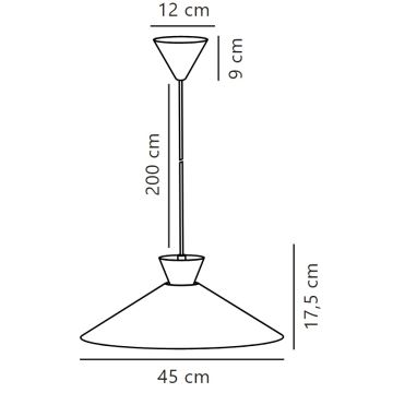 Nordlux - Żyrandol na lince DIAL 1xE27/40W/230V śr. 45 cm szary