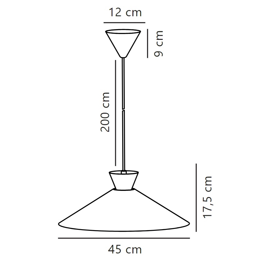 Nordlux - Żyrandol na lince DIAL 1xE27/40W/230V śr. 45 cm szary