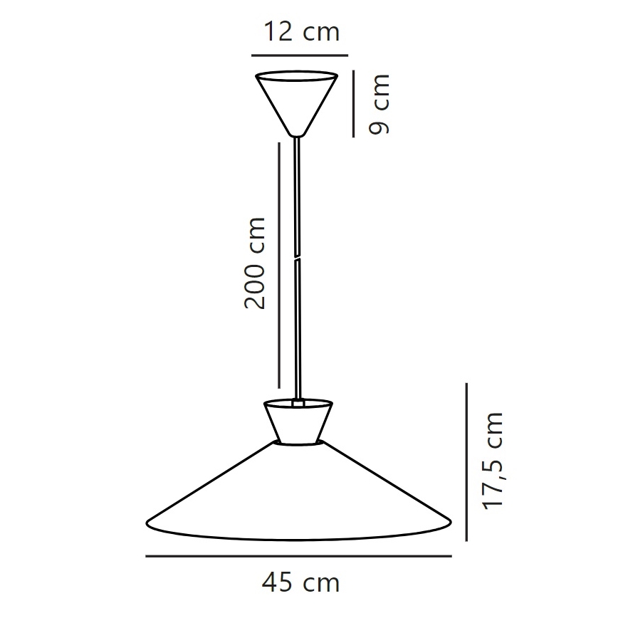 Nordlux - Żyrandol na lince DIAL 1xE27/40W/230V śr. 45 cm żółty