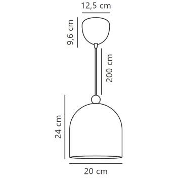 Nordlux - Żyrandol na lince GASTON 1xE27/40W/230V różowe/białe