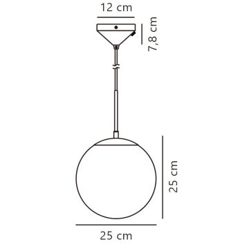 Nordlux - Żyrandol na lince GRANT 1xE14/25W/230V śr. 25 cm