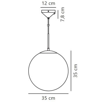 Nordlux - Żyrandol na lince GRANT 1xE27/25W/230V śr. 35 cm