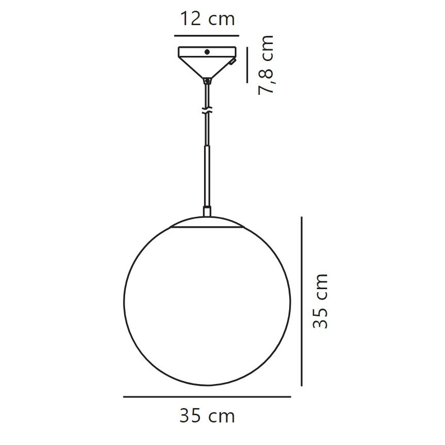 Nordlux - Żyrandol na lince GRANT 1xE27/25W/230V śr. 35 cm