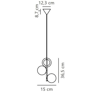 Nordlux - Żyrandol na lince LILLY 3xE14/40W/230V czarny