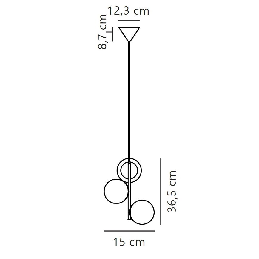 Nordlux - Żyrandol na lince LILLY 3xE14/40W/230V złoty