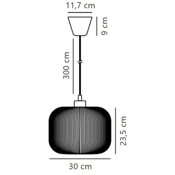 Nordlux - Żyrandol na lince MILFORD 1xE27/40W/230V śr. 30 cm