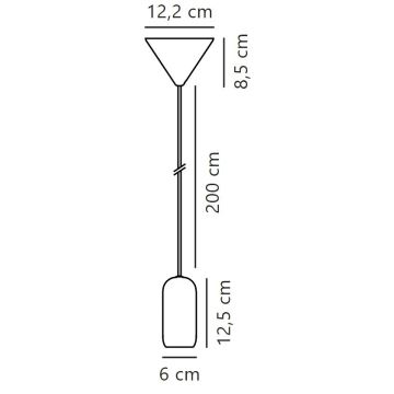 Nordlux - Żyrandol na lince NOTTI 1xE27/40W/230V czarny