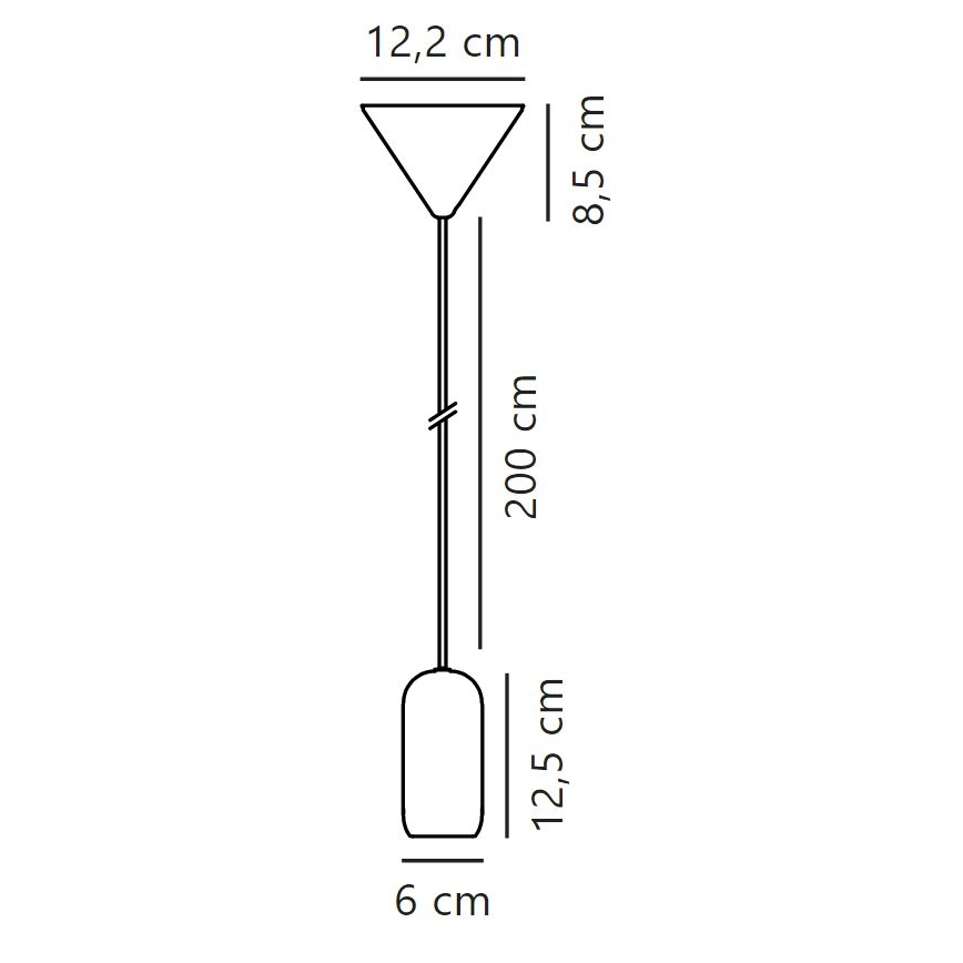 Nordlux - Żyrandol na lince NOTTI 1xE27/40W/230V czarny