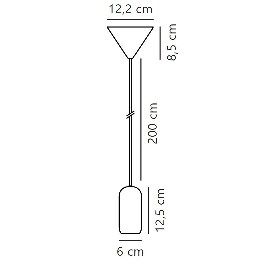 Nordlux - Żyrandol na lince NOTTI 1xE27/40W/230V szary