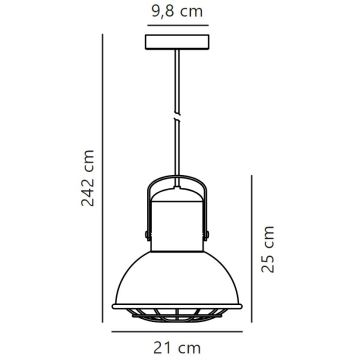 Nordlux - Żyrandol na lince PORTER 1xE27/60W/230V