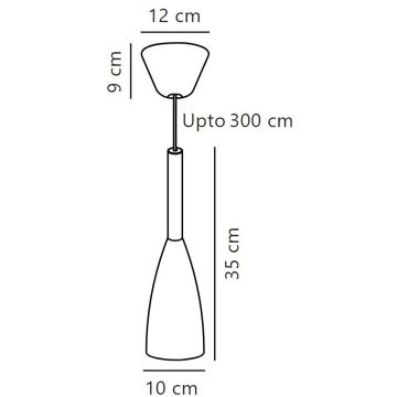 Nordlux - Żyrandol na lince PURE 1xE27/40W/230V śr. 10 cm czarny/orzech