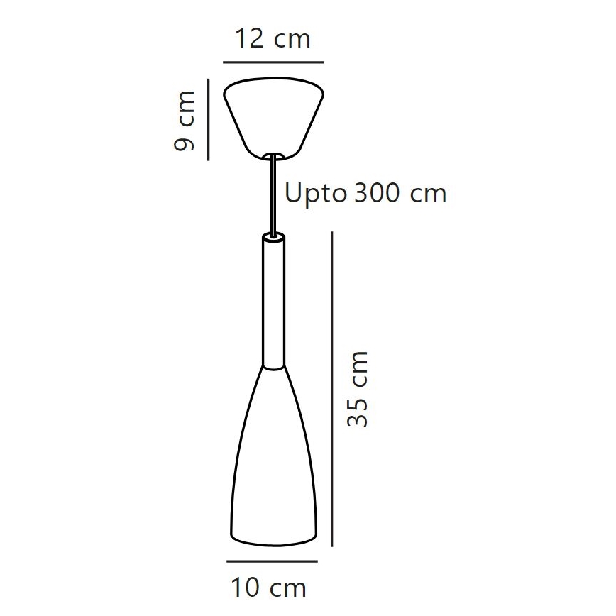 Nordlux - Żyrandol na lince PURE 1xE27/40W/230V śr. 10 cm czarny/orzech