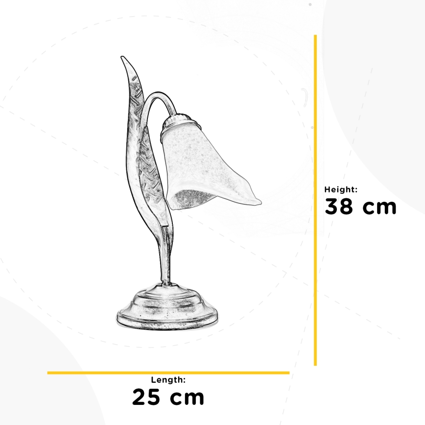 ONLI - Lampa stołowa ALGA 1xE14/6W/230V 38 cm brąz