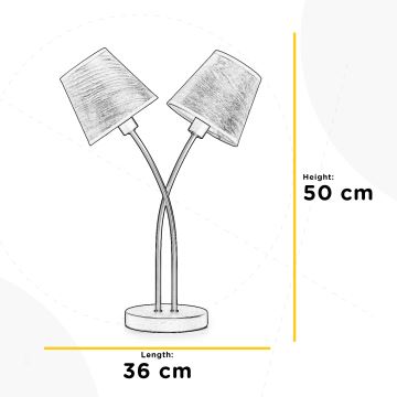 ONLI - Lampa stołowa ASIA 2xE14/6W/230V 50 cm