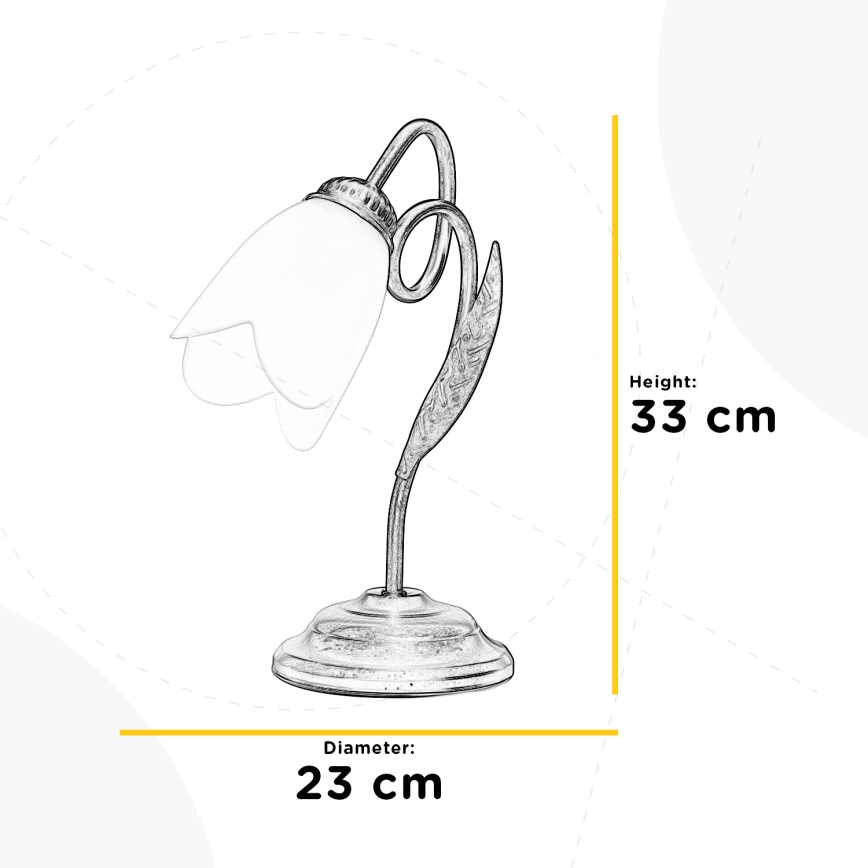 ONLI - Lampa stołowa DOPPIO GIRO 1xE14/6W/230V brąz