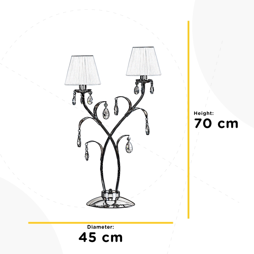 ONLI - Lampa stołowa JACQUELINE 2xE14/6W/230V 70 cm