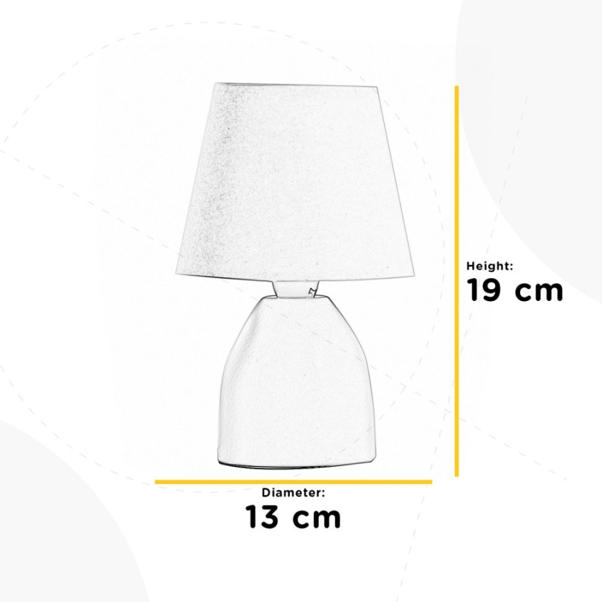 ONLI - Lampa stołowa NANO 1xE14/6W/230V biała 19 cm
