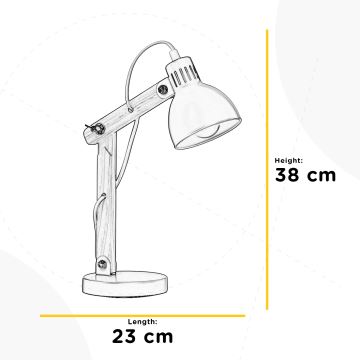 ONLI - Lampa stołowa NORA 1xE14/6W/230V szara