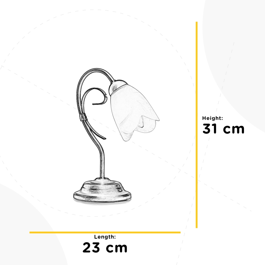 ONLI - Lampa stołowa ODINO 1xE14/6W/230V 30 cm