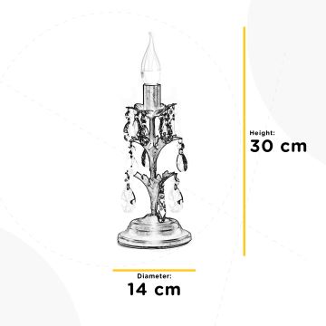 ONLI - Lampa stołowa TERESA 1xE14/6W/230V białe