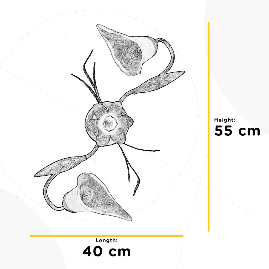 ONLI - Lampa sufitowa ALGA 2xE14/6W/230V brąz