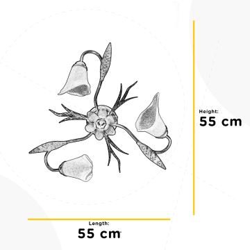 ONLI - Lampa sufitowa ALGA 3xE14/6W/230V brąz