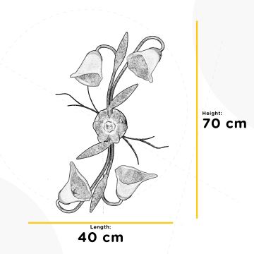 ONLI - Lampa sufitowa ALGA 4xE14/6W/230V brąz