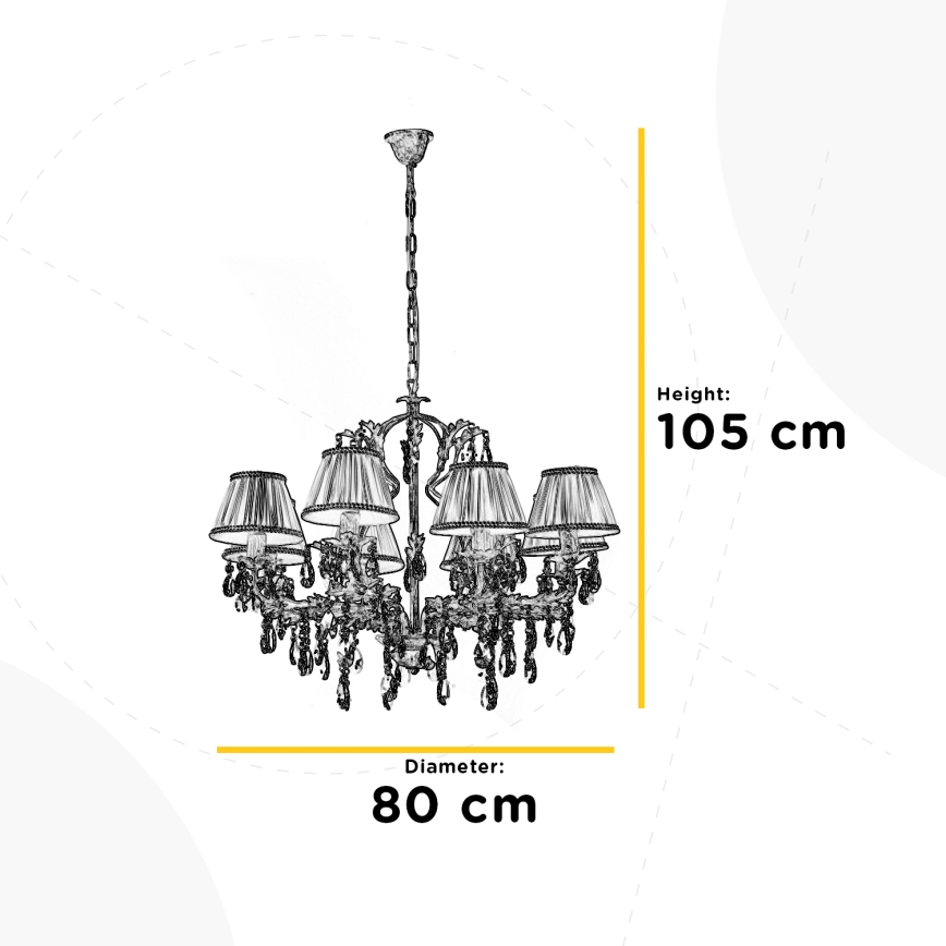 ONLI - Żyrandol na łańcuchu KAREN 5xE14/6W/230V brąz