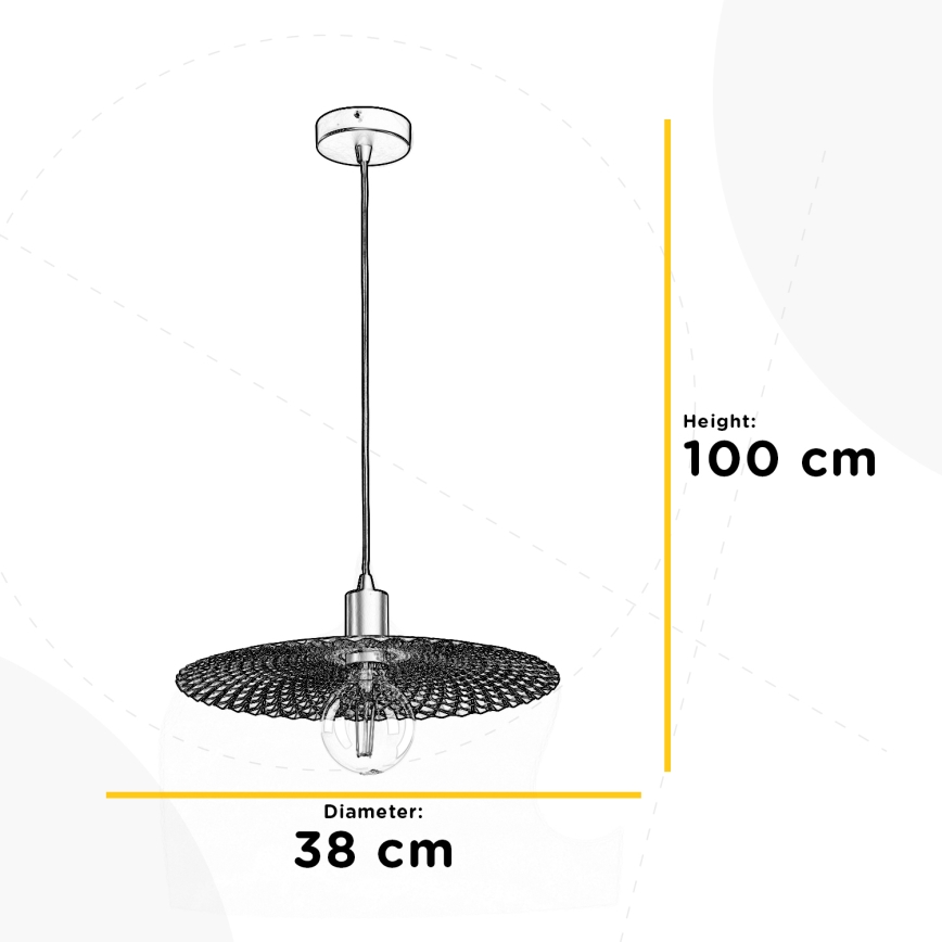 ONLI - Żyrandol na lince GOLDEN 1xE27/22W/230V złoty/czarny