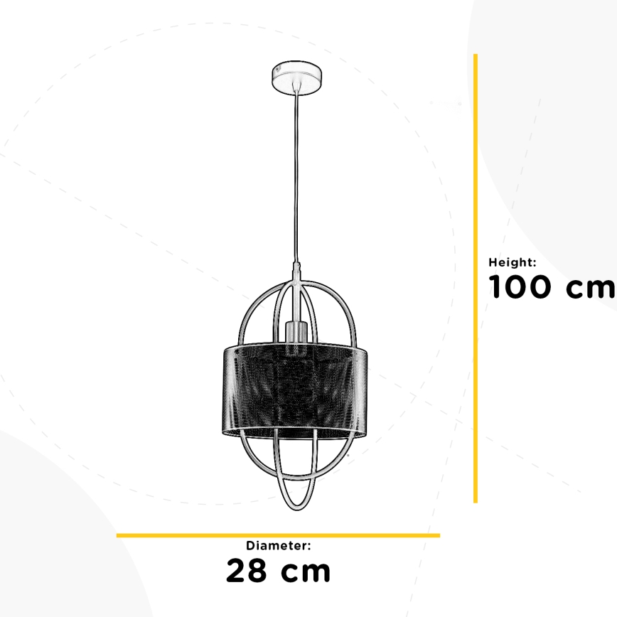 ONLI - Żyrandol na lince QUOKKA 1xE27/22W/230V