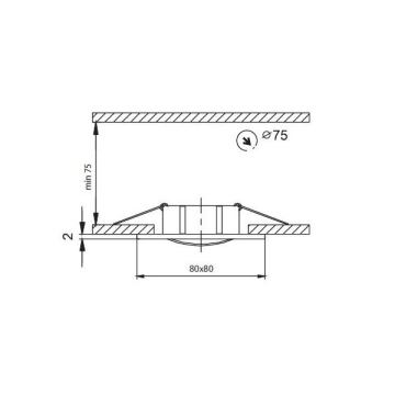 Oczko halogenowe IZZY DT10 1xMR16/50W chrom - GXPL034