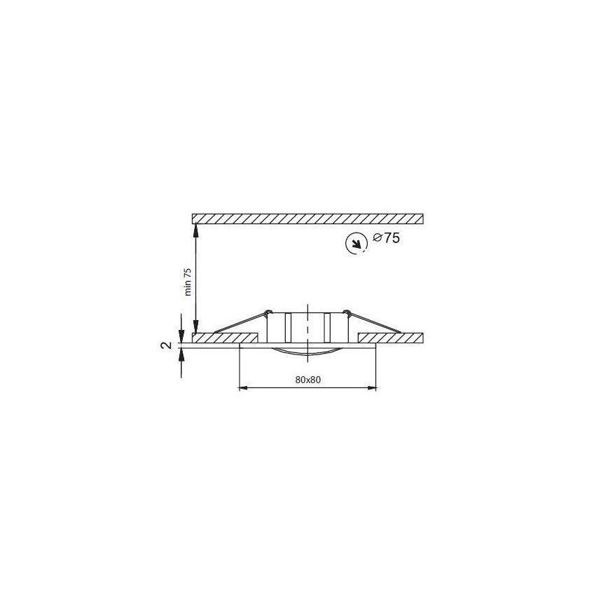 Oczko halogenowe IZZY DT10 1xMR16/50W chrom - GXPL034