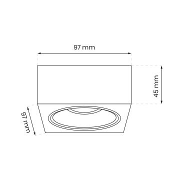 Oświetlenie punktowe BALI 1xGU5,3/MR16/25W/12V kwadrat biały