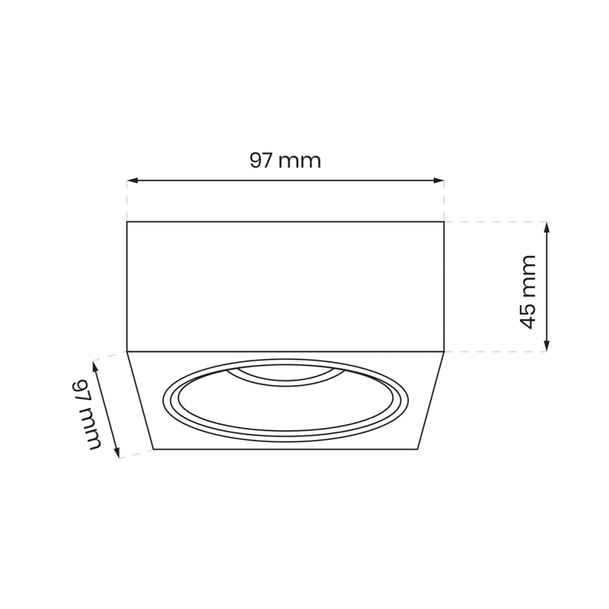 Oświetlenie punktowe BALI 1xGU5,3/MR16/25W/12V kwadrat biały