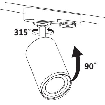 Oświetlenie punktowe do systemu szynowego PARIS 1xGU10/10W/230V biała +