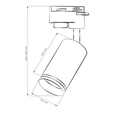 Oświetlenie punktowe do systemu szynowego PARIS 1xGU10/10W/230V biała +