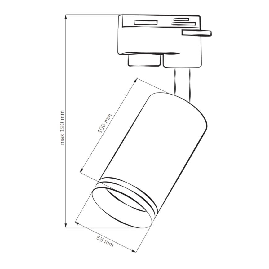 Oświetlenie punktowe do systemu szynowego PARIS 1xGU10/10W/230V biała +