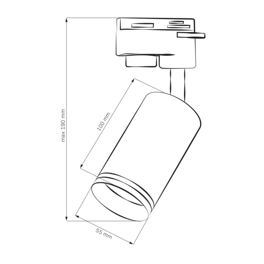 Oświetlenie punktowe do systemu szynowego PARIS 1xGU10/10W/230V czarne