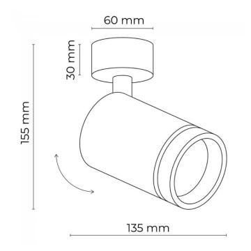 Oświetlenie punktowe JET 1xGU10/10W/230V czarne