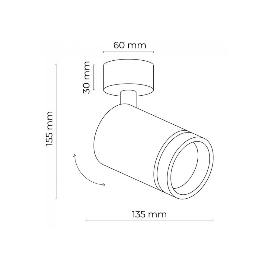 Oświetlenie punktowe JET 1xGU10/10W/230V czarne