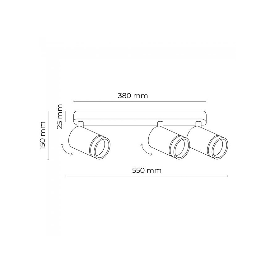 Oświetlenie punktowe JET ZESTAW 3xGU10/10W/230V białe