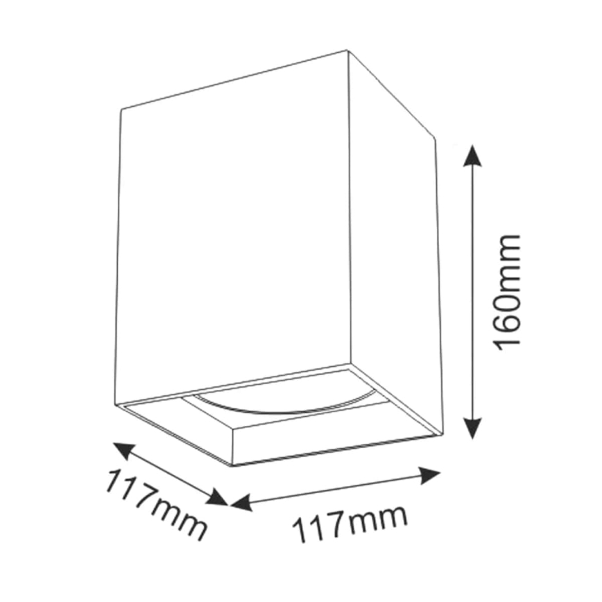 Oświetlenie punktowe JUPITER 1xE27/20W/230V 11,7x11,7 cm czarne