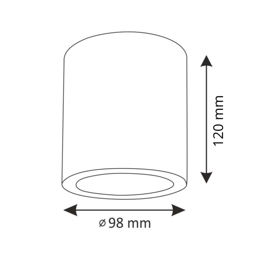 Oświetlenie punktowe JUPITER 1xE27/20W/230V śr. 9,8 cm białe