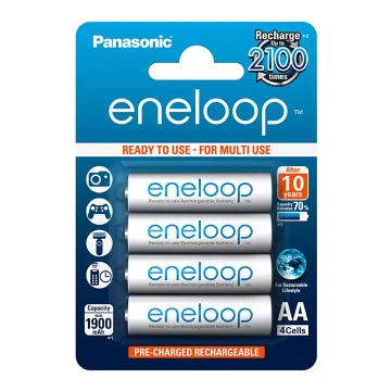 Panasonic Eneloop BK-3MCCE - 4 szt. Akumulator AA Eneloop NiMH/1.2V/1900mAh