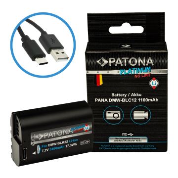 PATONA - Akumulator Panasonic DMW-BLC12 1100mAh Li-Ion Platinum USB-C ładowanie