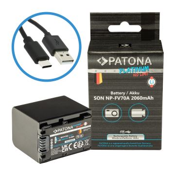 PATONA - Akumulator Sony NP-FV70A 2060mAh Li-Ion Platinum ładowanie USB-C