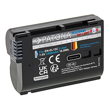 PATONA - Bateria Nikon EN-EL15C 2400mAh Li-Ion Platinum USB-C