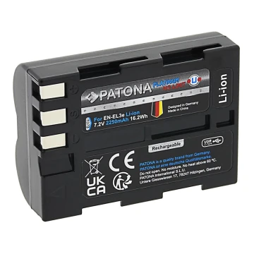 PATONA - Bateria Nikon EN-EL3E 2250mAh Li-Ion Platinum Ładowanie przez USB-C