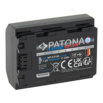 PATONA - Bateria Sony NP-FZ100 2400mAh Li-Ion Platinum USB-C