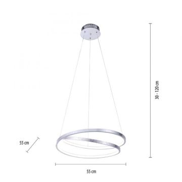 Paul Neuhaus 2472-21 - LED Ściemniany żyrandol na lince ROMAN LED/30W/230V chrom